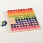 Hundred board with felt balls