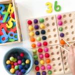 Hundred board with felt balls - Image 2