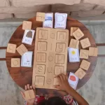 Consonant Vowel Consonant (CVC) board with alphabet tiles
